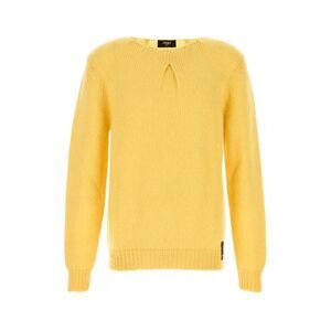 FENDI Men's Crew Neck Knit Sweater Men YELLOW Sweaters & Cardigans